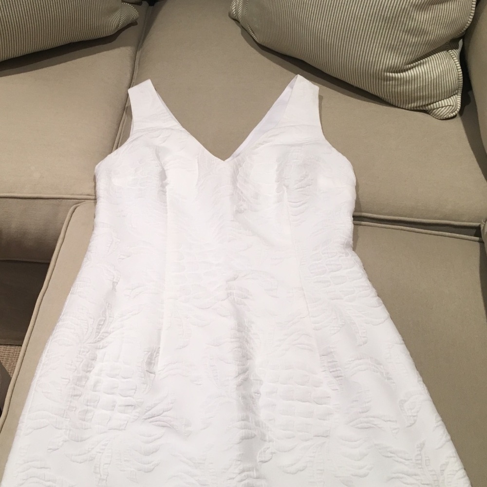 LillyPulitzer White Madden Dress PineappleJacquard